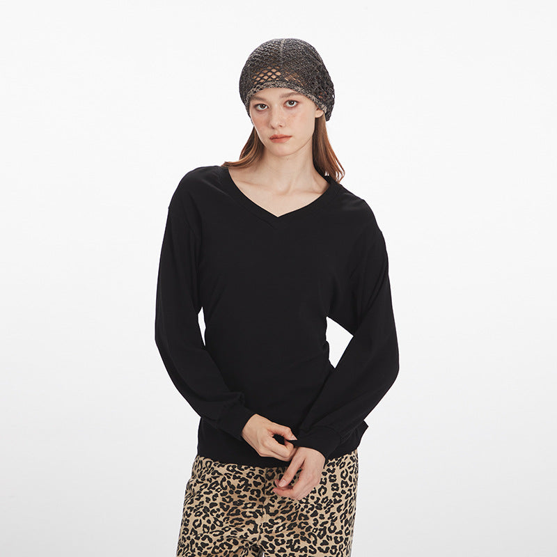 NarieleV Neck Premium Inner Strap Long Sleeve