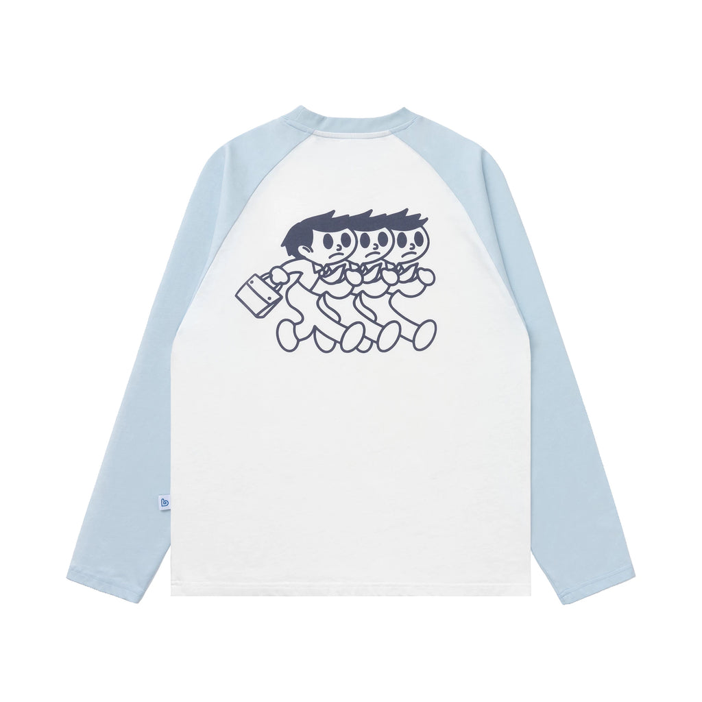 BENT IDEA Color Matching Shoulder Casual Long Sleeve