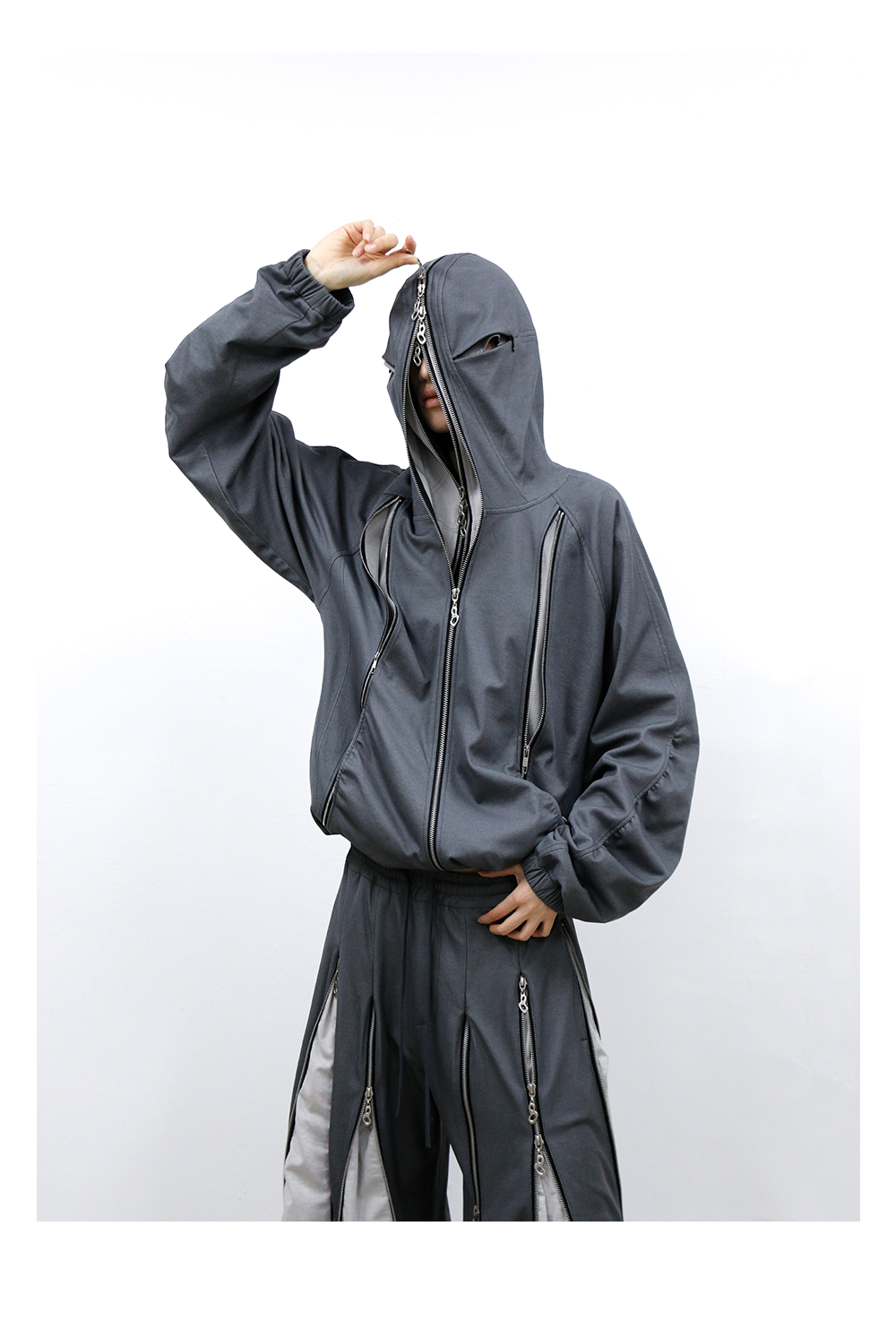 RELABEL Double-sided Spliced Sweater Jacket