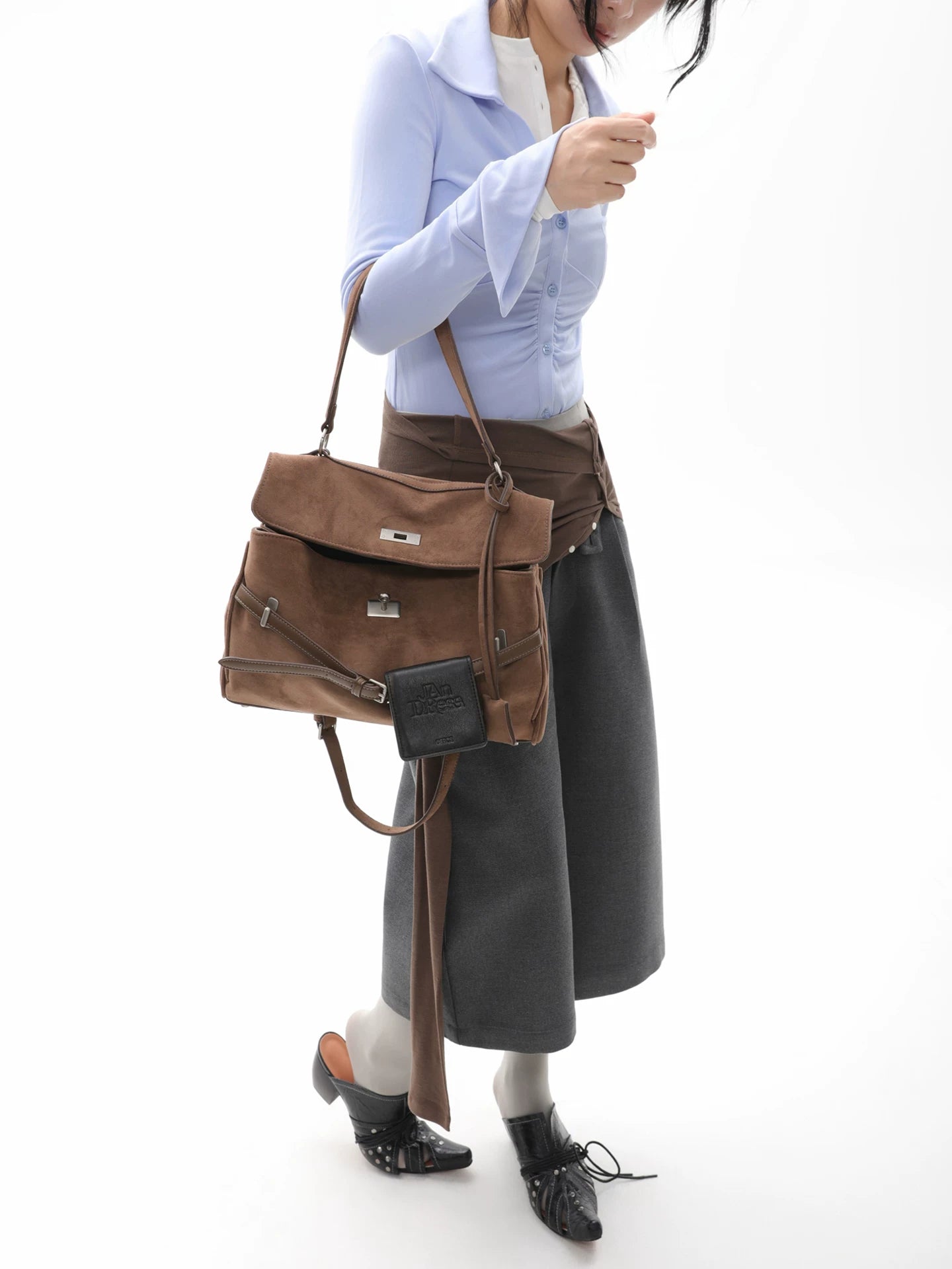 JANDRESS Suede Casual Versatile Backpack