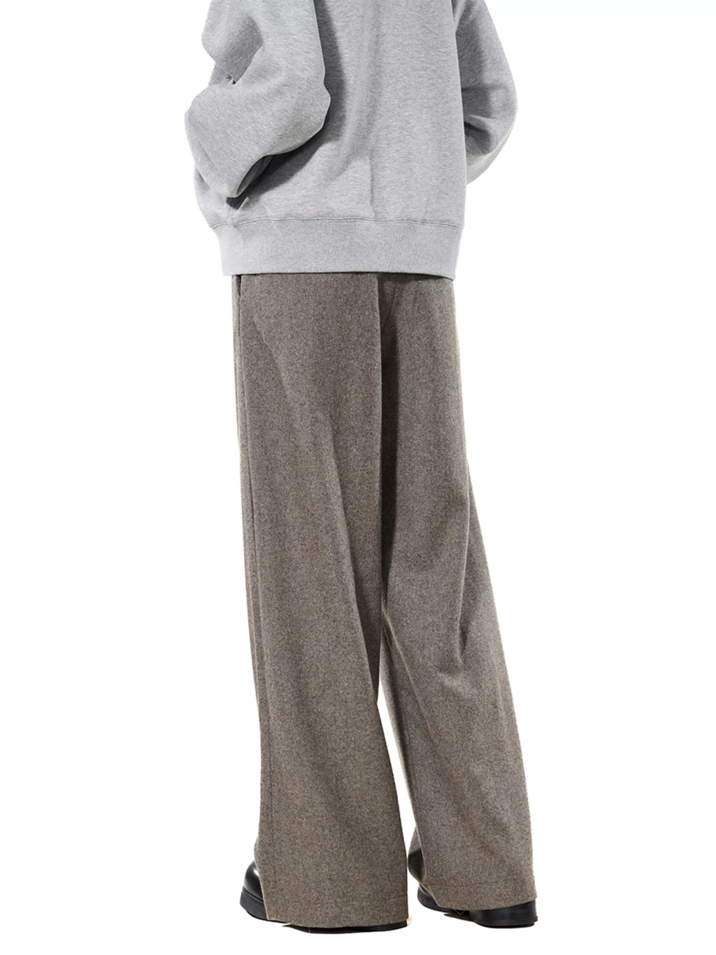 BTSG X Peoede 50% wool straight wide-leg Pants