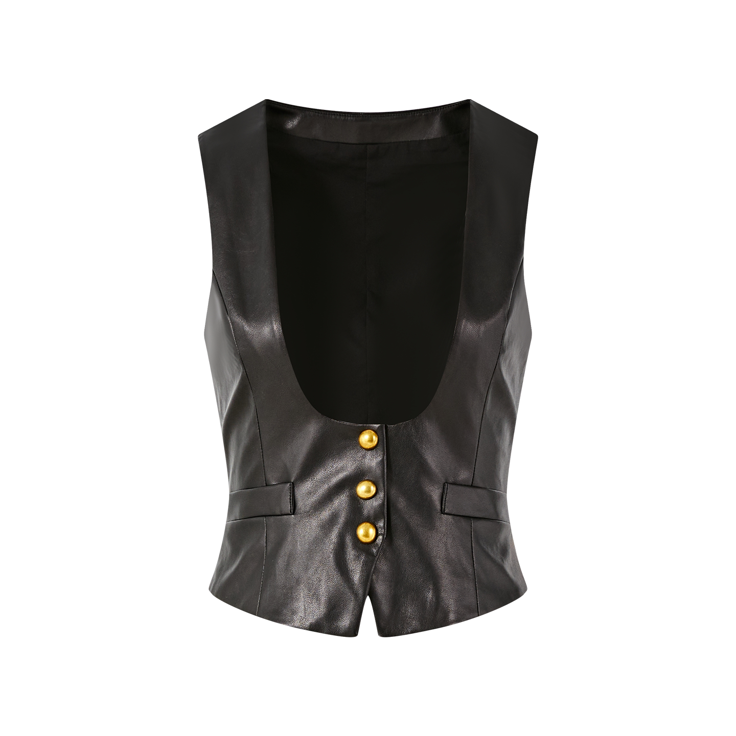 FINDYAWINGS See-through Shirt Vest Leather Shorts Set