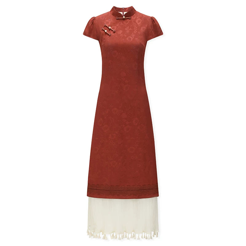 ZIHE High-end Fringed Splicing Dress
