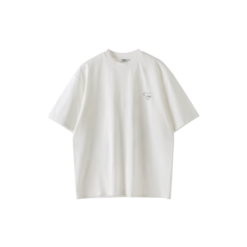BUTTBILL Back Plant Print Cool Quick Drying Tee