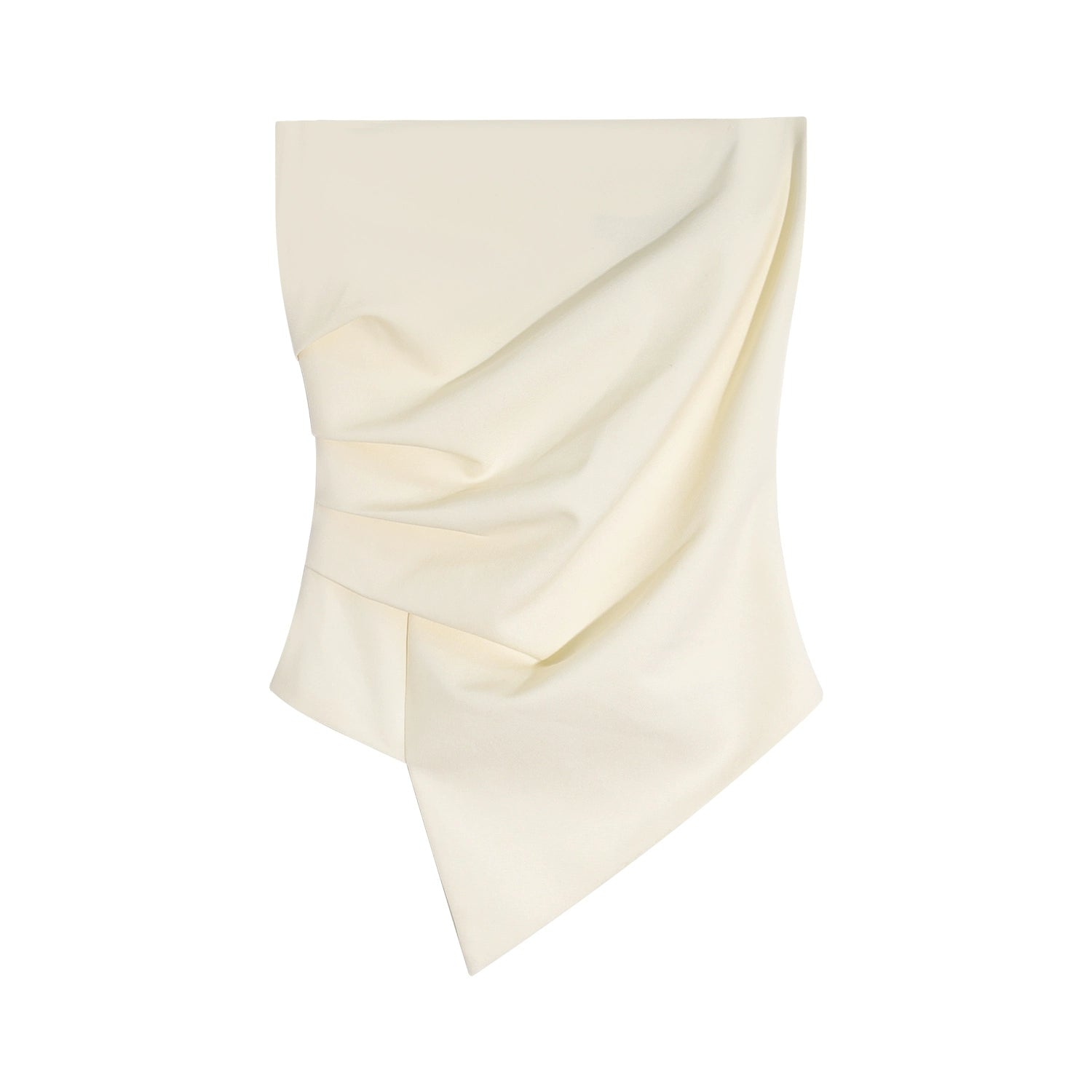 LLROGE Short Strapless Tube Top + High Waist Wide Leg Straight Casual Pants