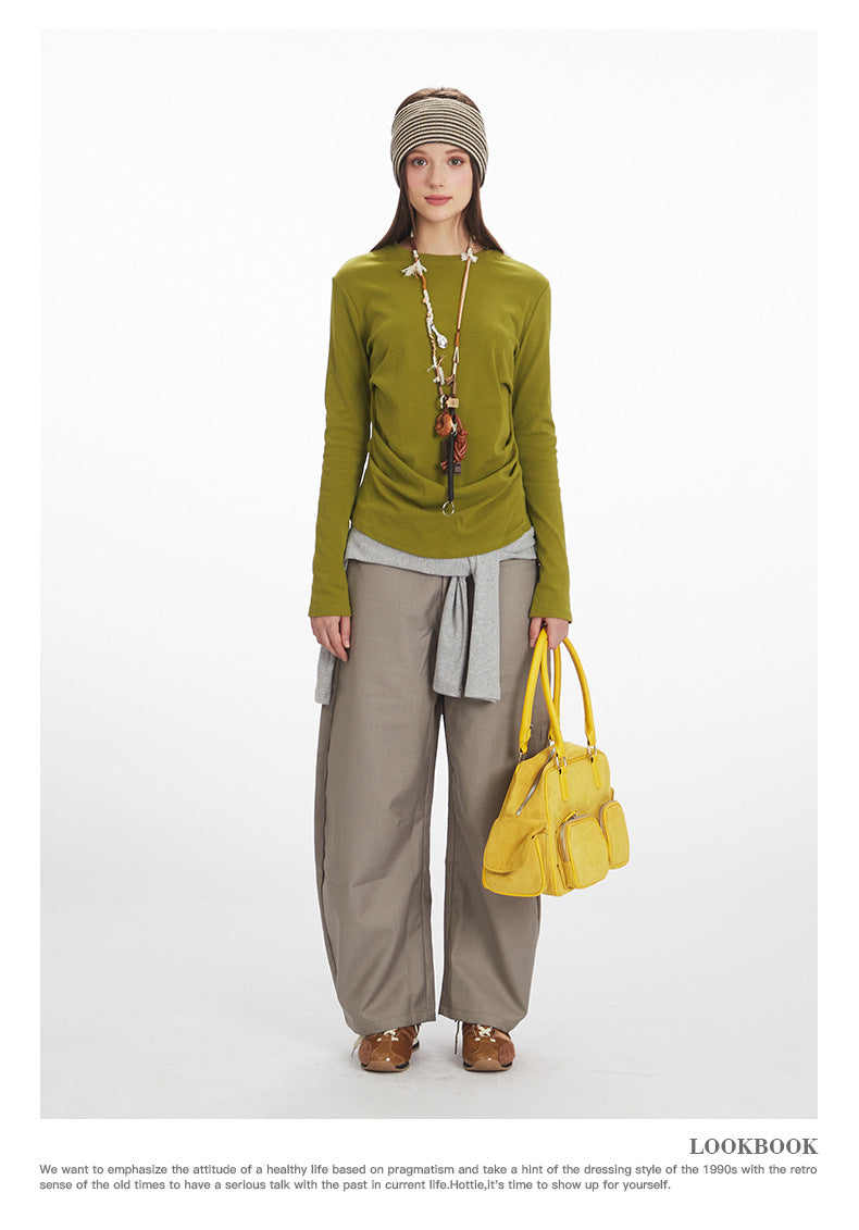 Nariele Waist Slim Slim Short Long Sleeves