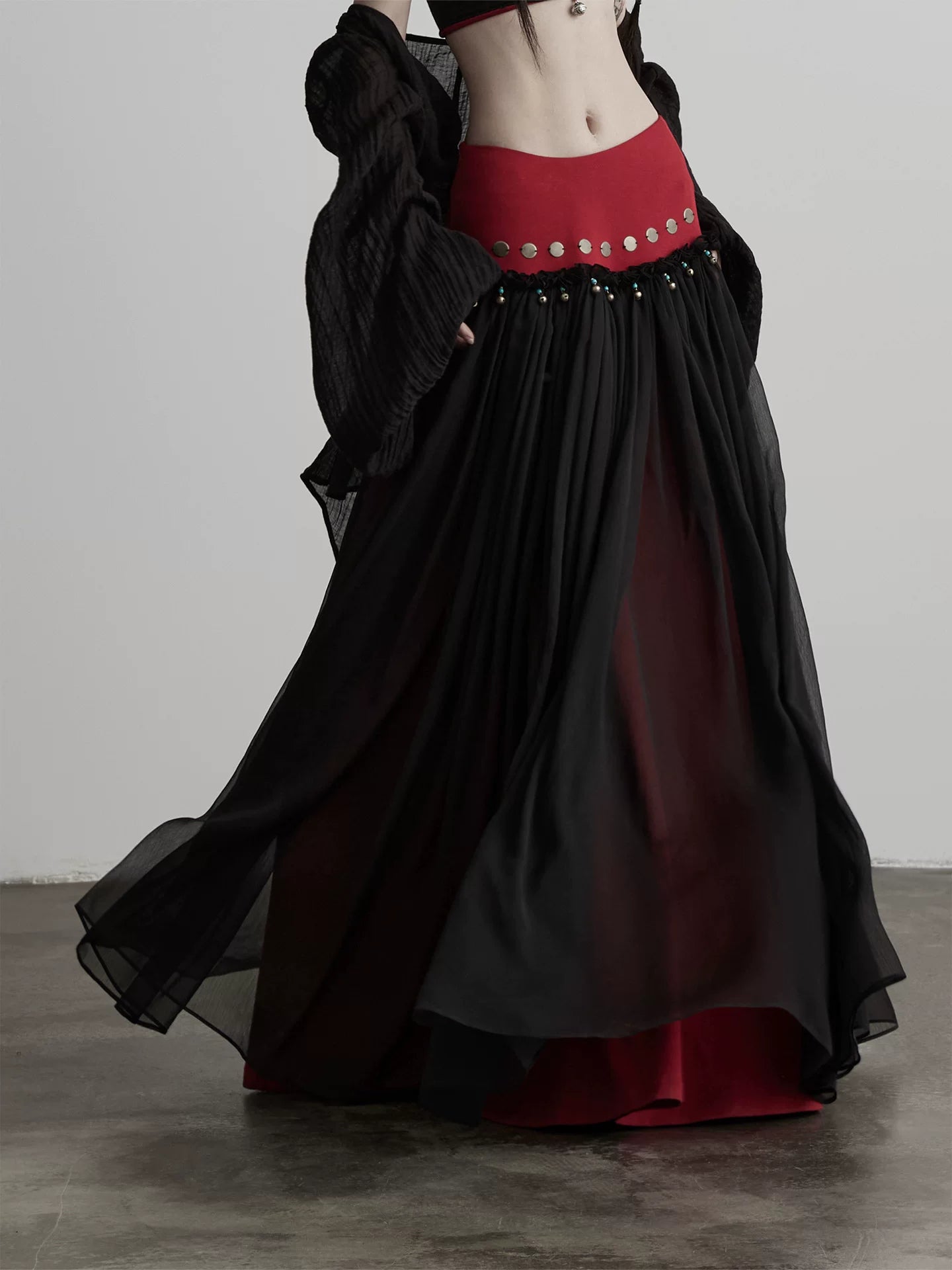 INDULGE Mesh Stitching Skirt