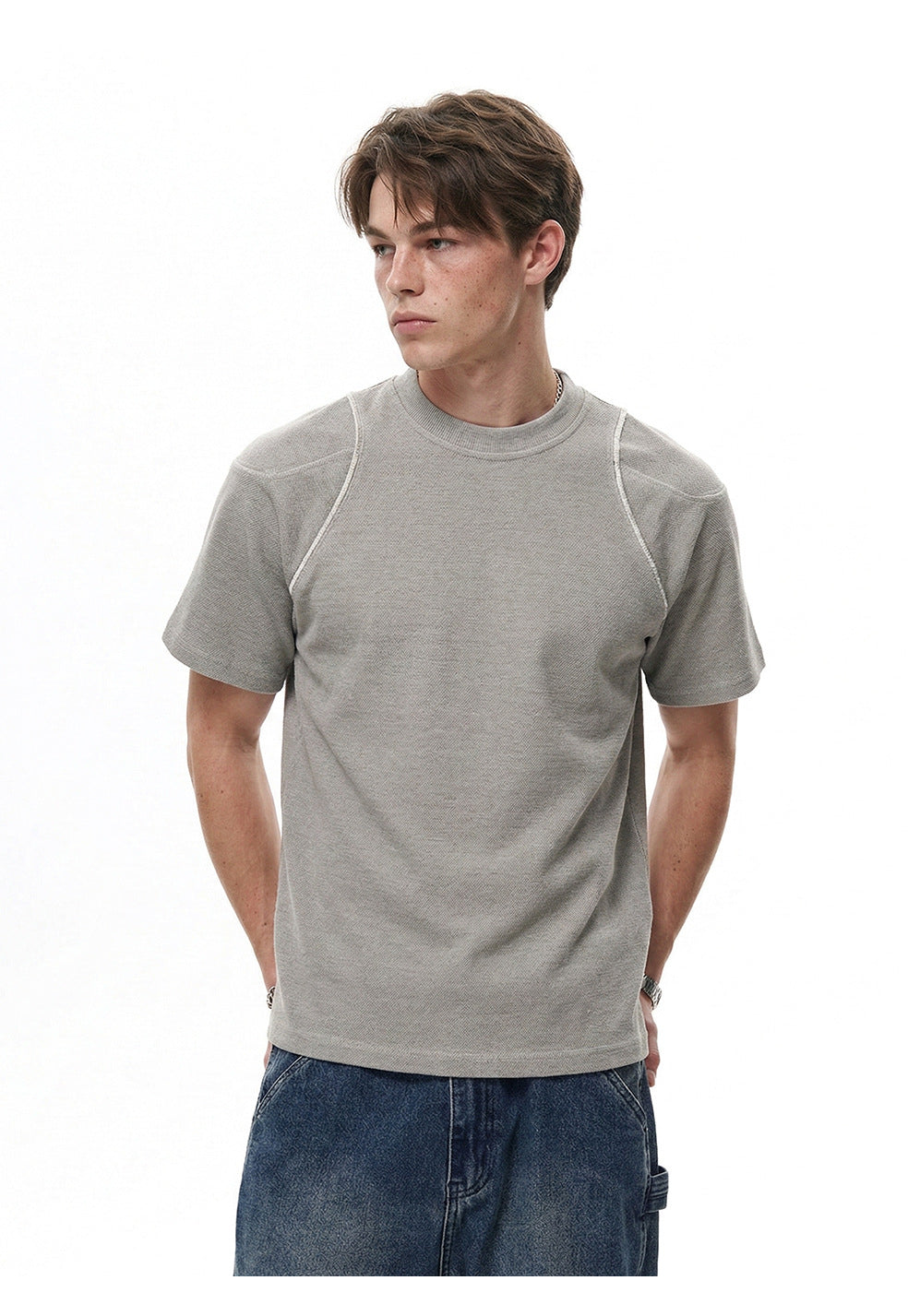EME Vintage Straight-shoulder Casual Tee