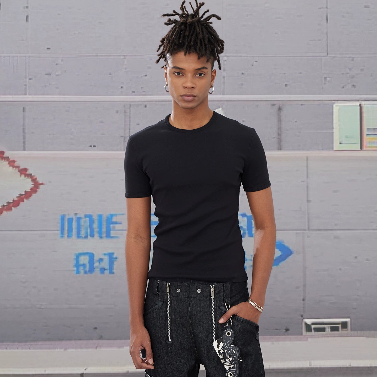 DND4DES Street Hip Hop Tight Fit Threaded Tee