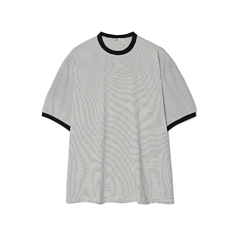 PARTIMENTO Shoulder Pinstriped Tee