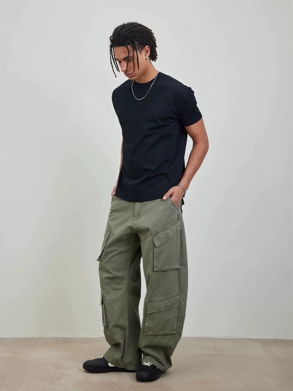 Blank Map Vintage Loose Tooling Trousers