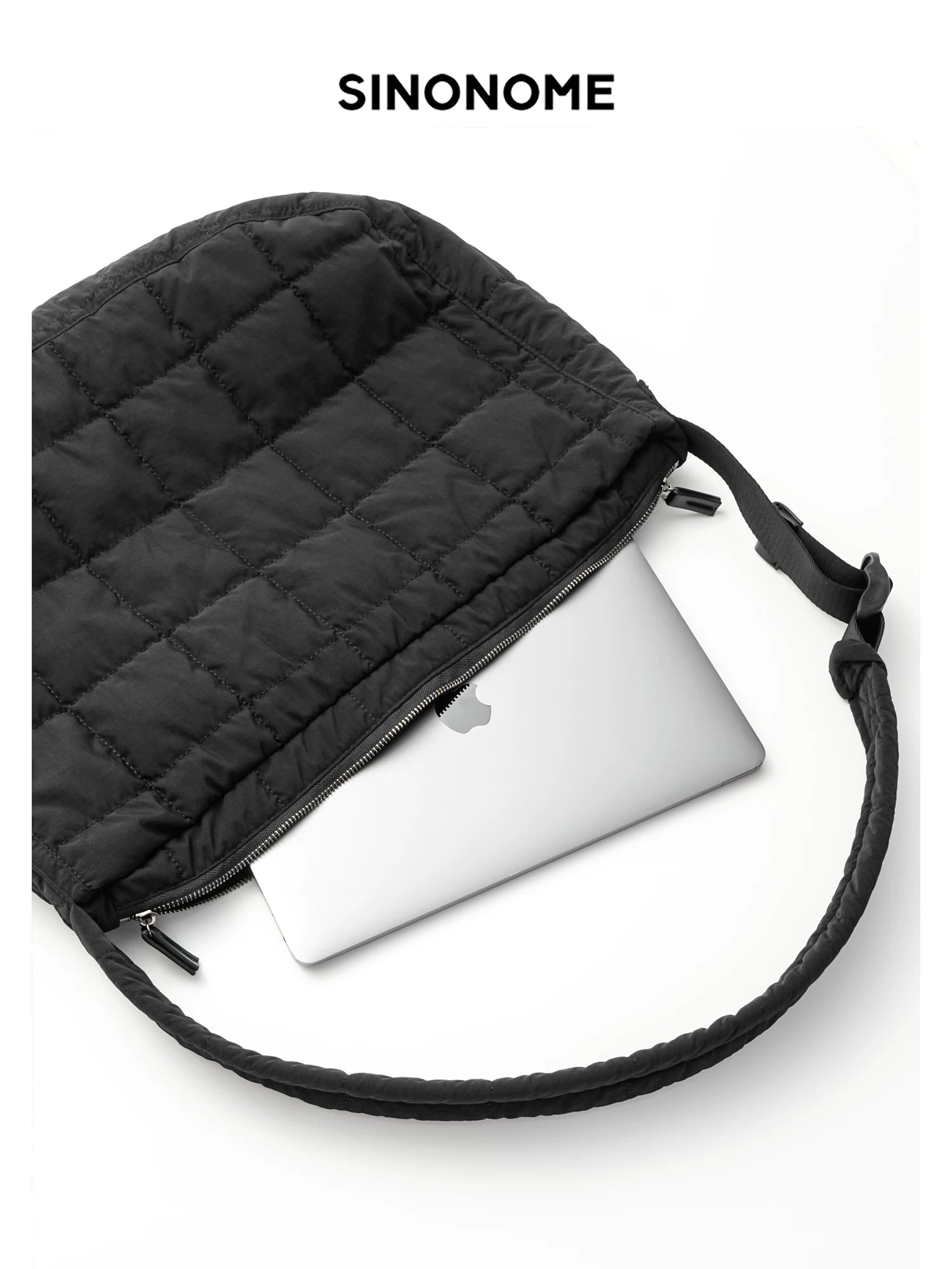SINONOME single zipper shoulder adjustable bag