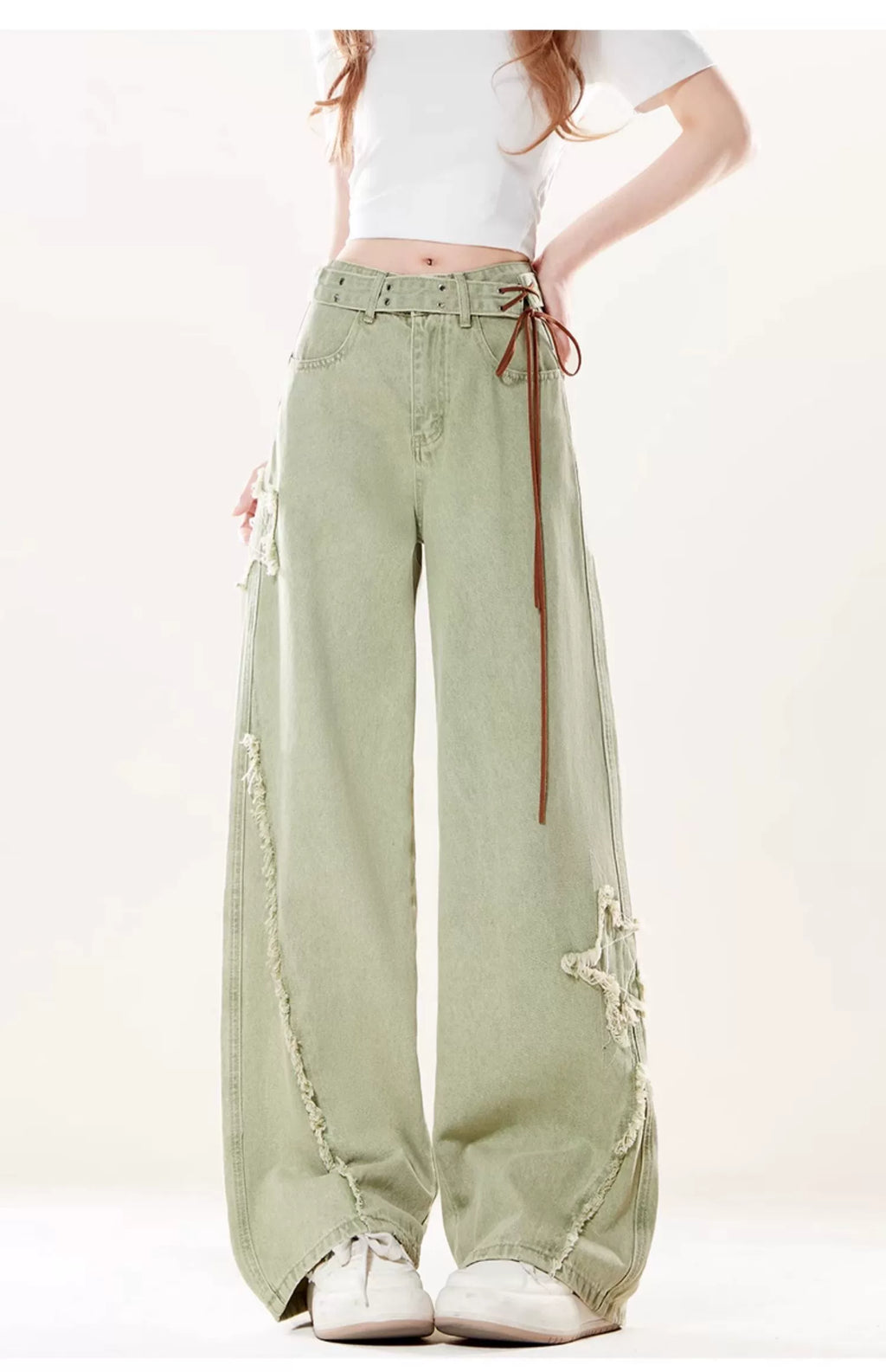ZRSEE Wide-leg Star Jeans