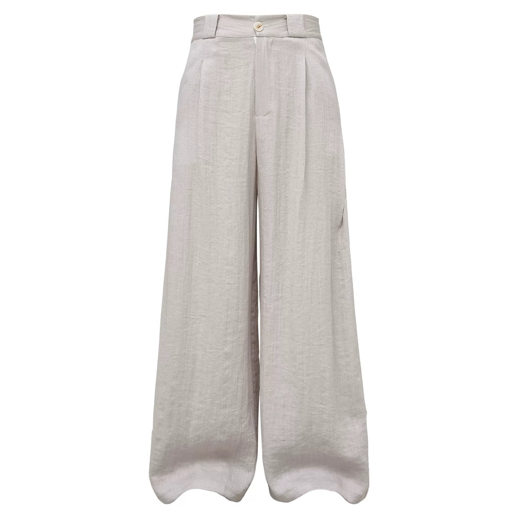TAICHIISM Minimalist Breathable Linen Wide Linen Trousers Trousers