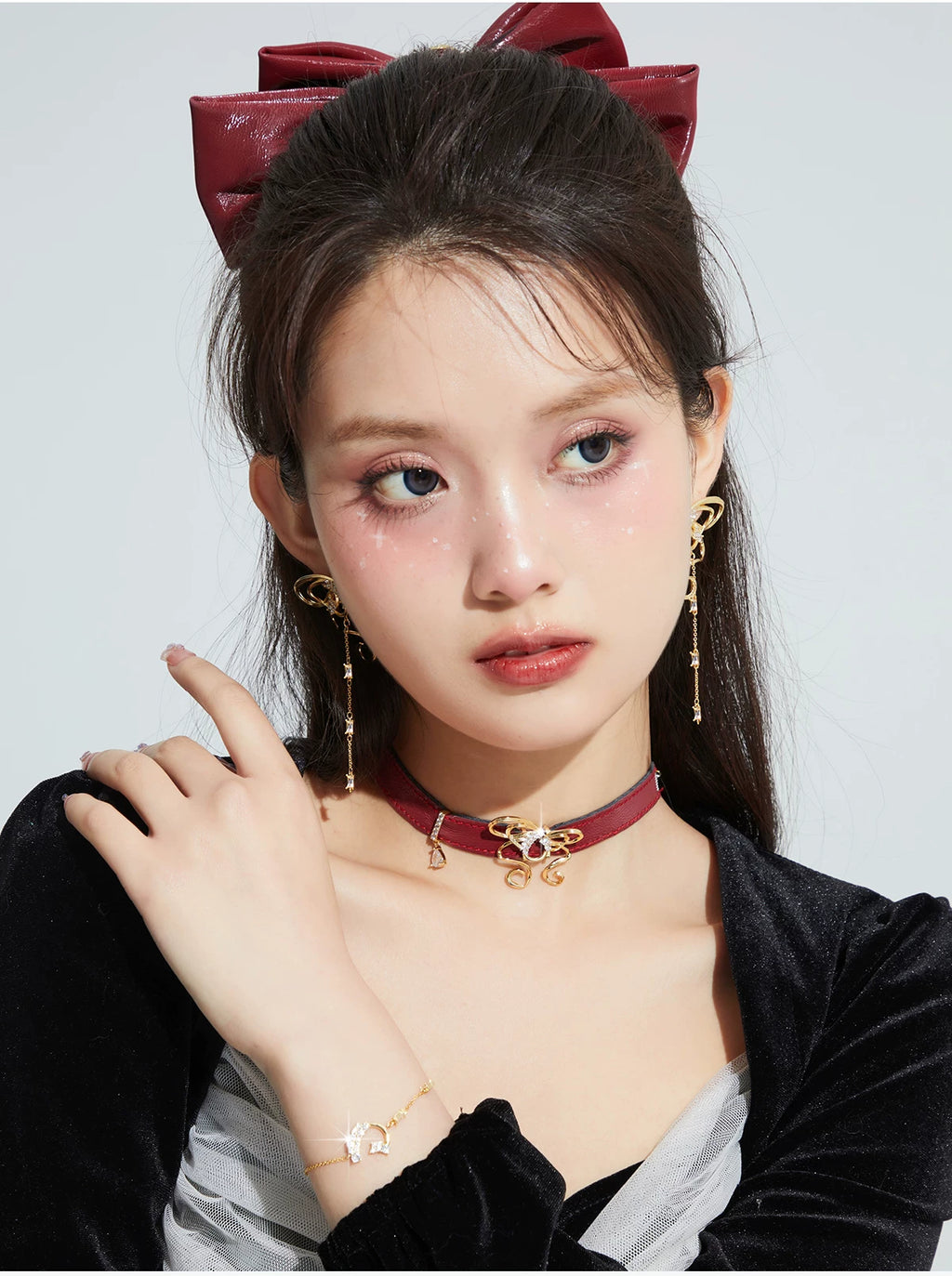 PP Streamer Bow Fringed Earrings