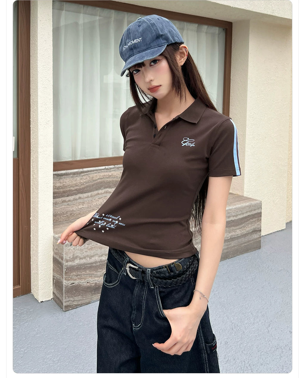 404MOB Polo Neck Slim Tee