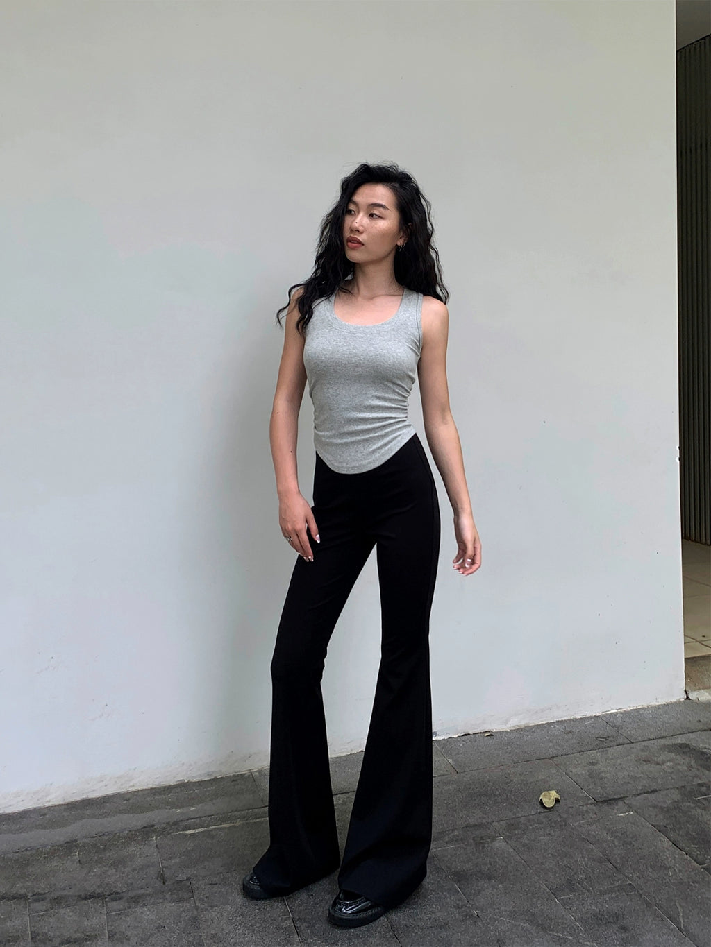 NEVA HU Slim-fit High-waisted Thin Pants