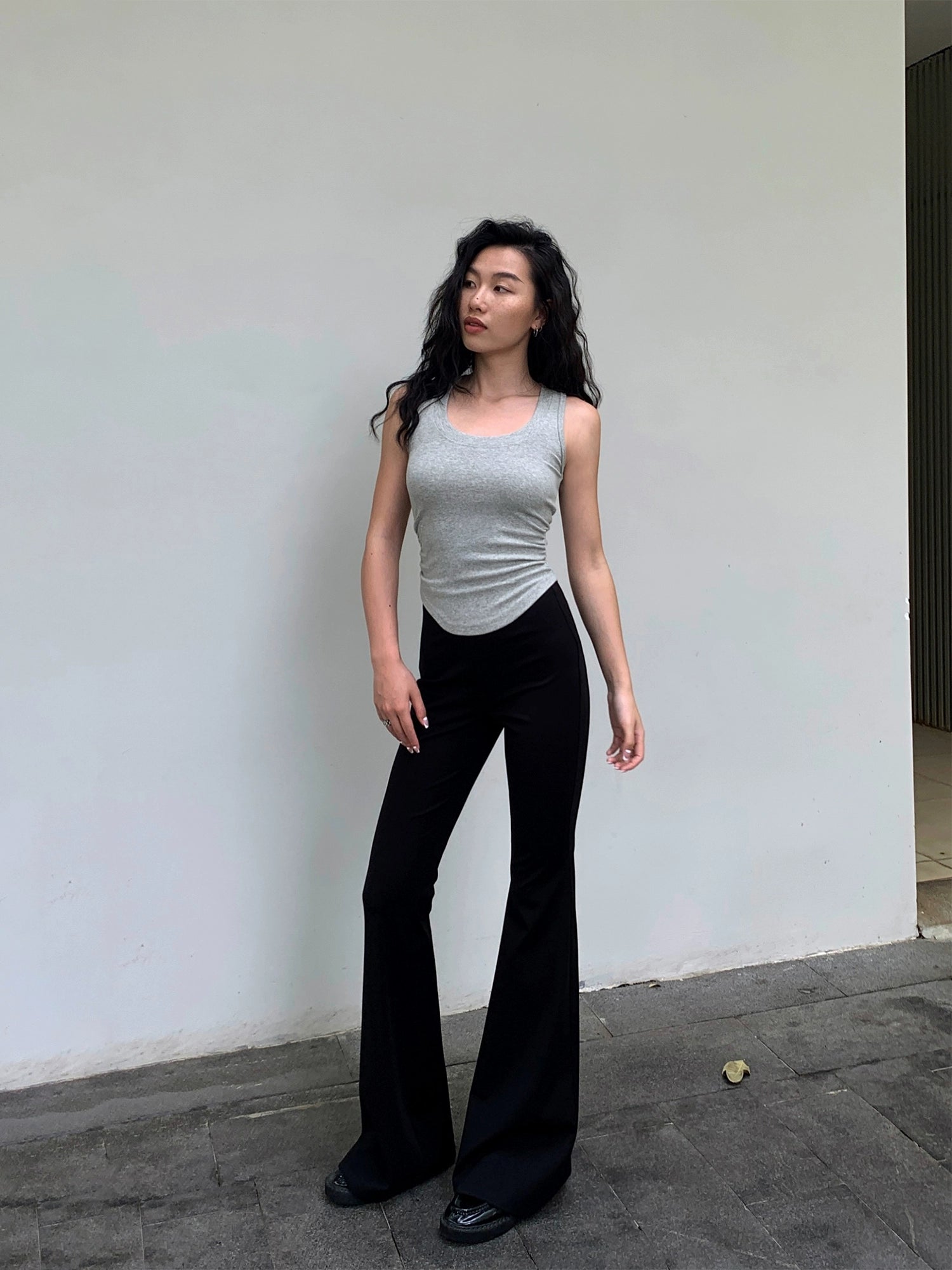 NEVA HU Slim-fit High-waisted Thin Pants