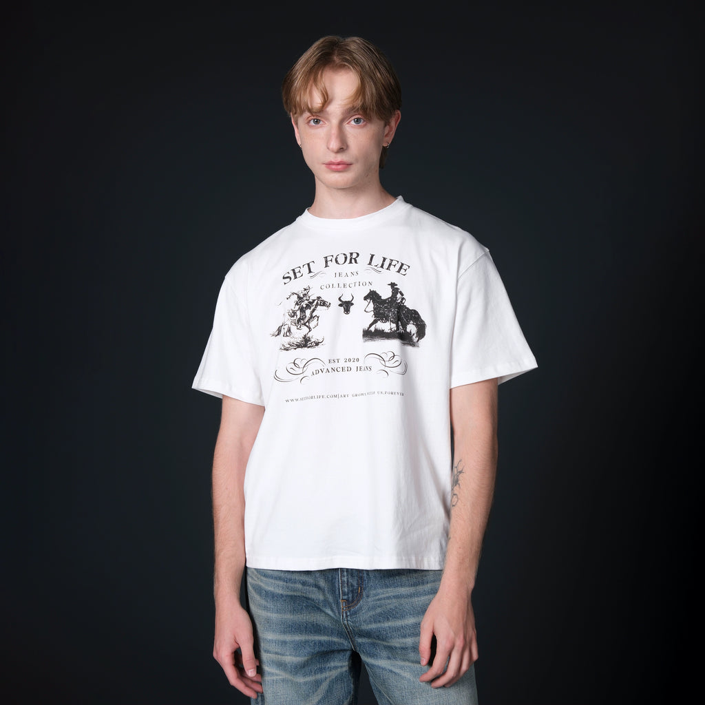 Set for Life Themed Commemorative Print Polished Tee