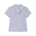 KANO Large Neck Diagonal Plaid Shirt