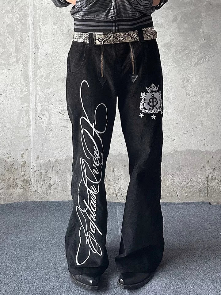 BSSHTTWASIL Helmsman Embroidered Corduroy Pants