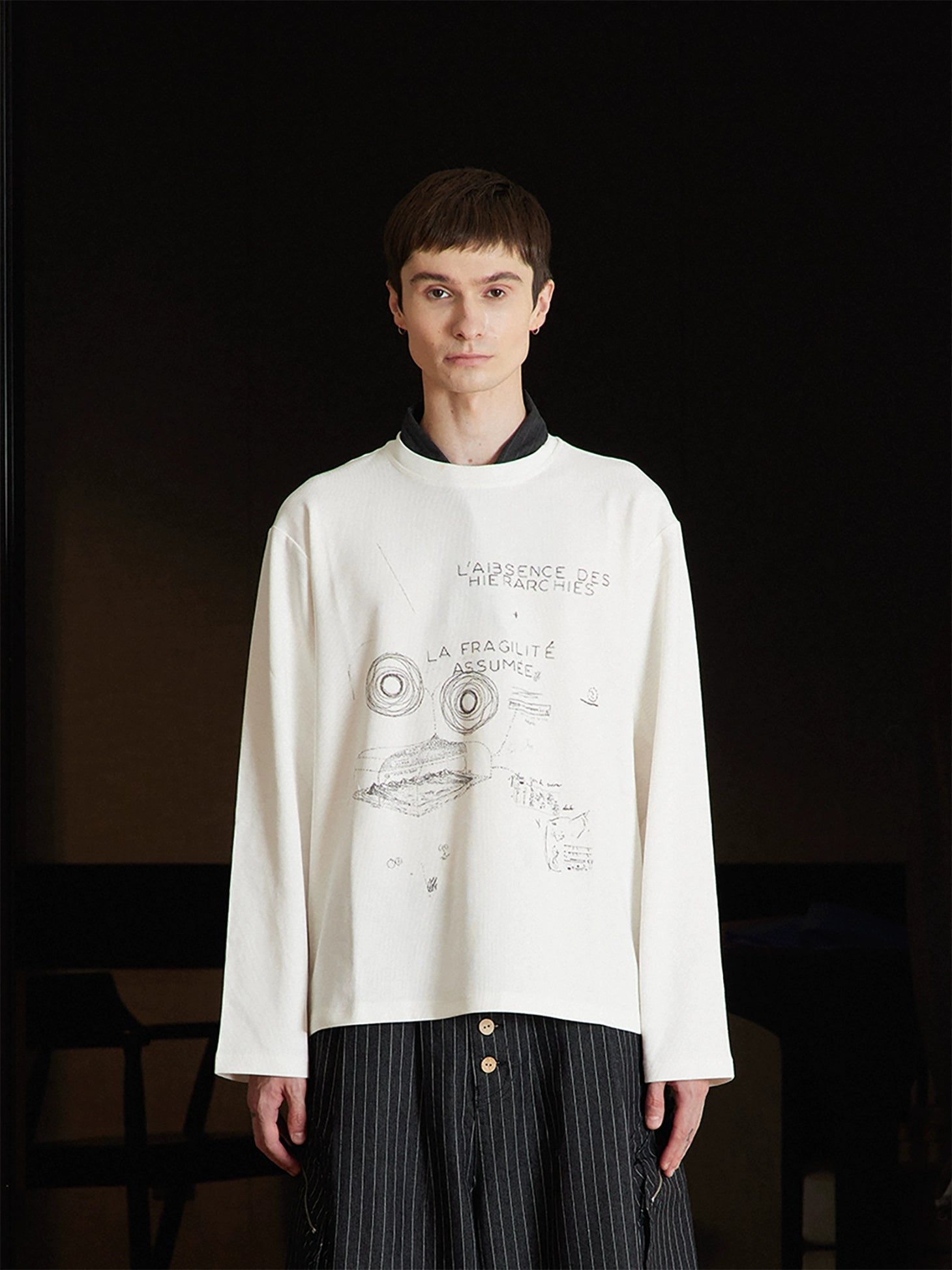 TZ Killer Loose Versatile Star Track Print Long Sleeve