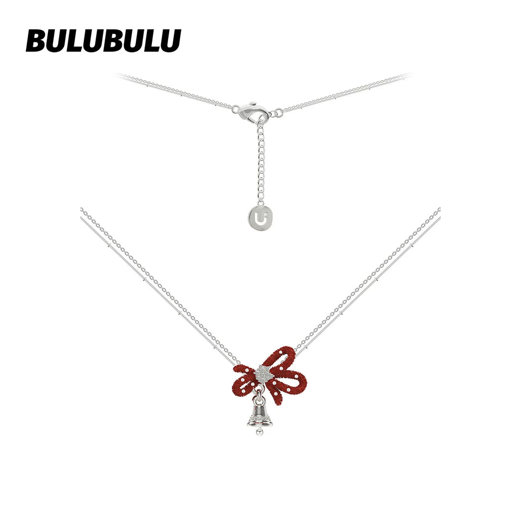 BULUBULU Bow Bell Double Clavicle Chain