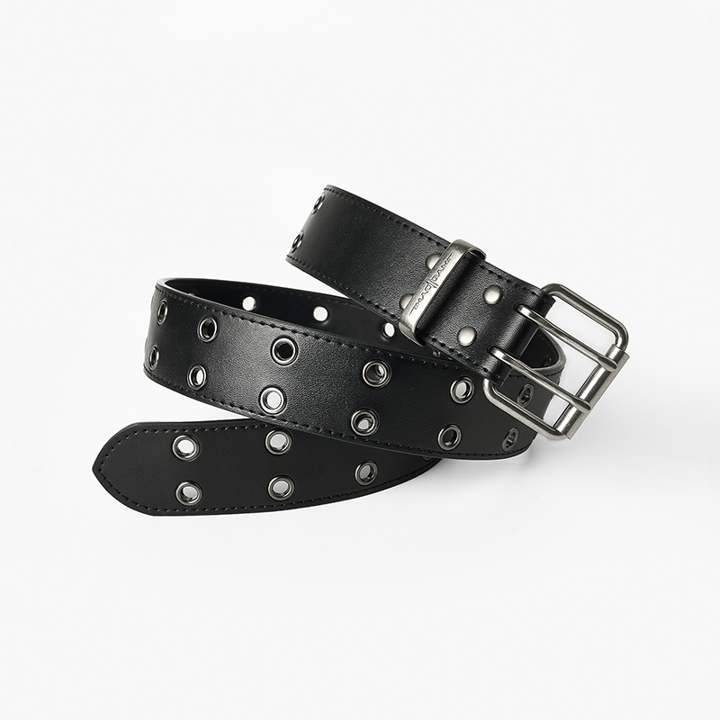 JHYQ Retro Double-breasted Full-hole Belt