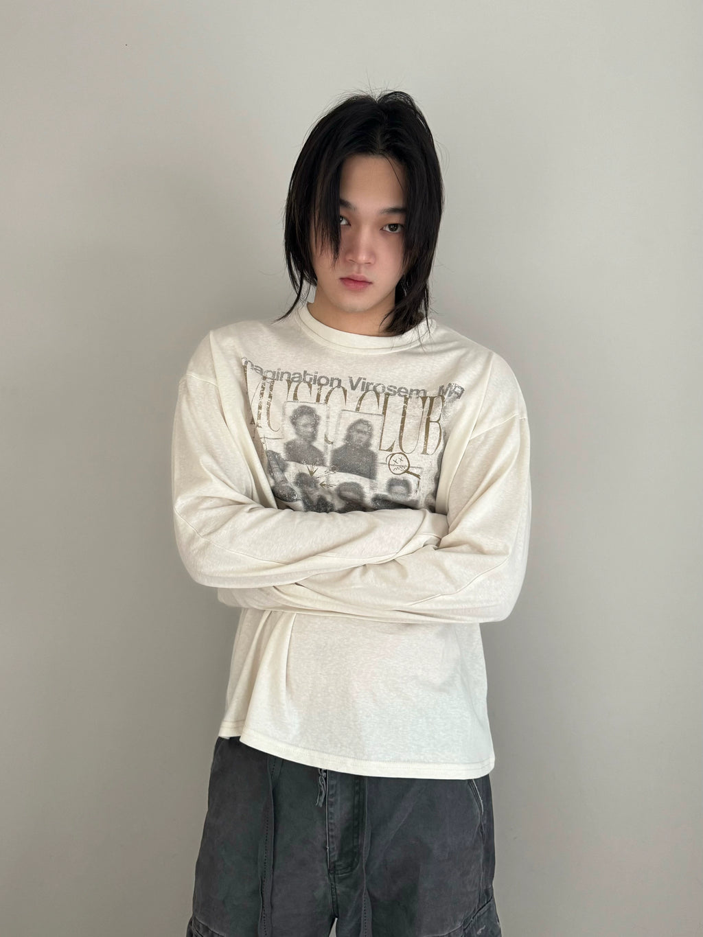 URRRGE Vintage Niche Rock Portrait Print Long Sleeve