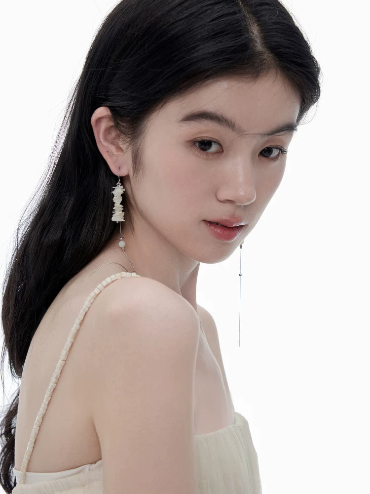 NO SOLUTION Shell Gravel Earrings