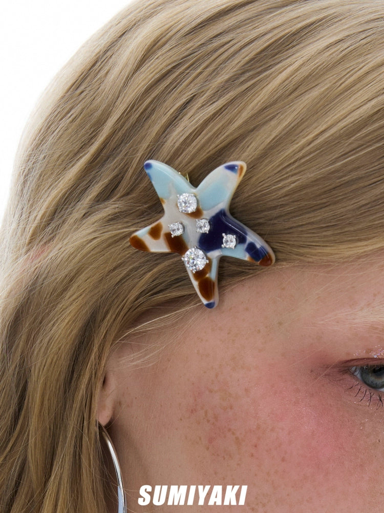 SUMIYAKI Acetate Colored Starfish Hairpin