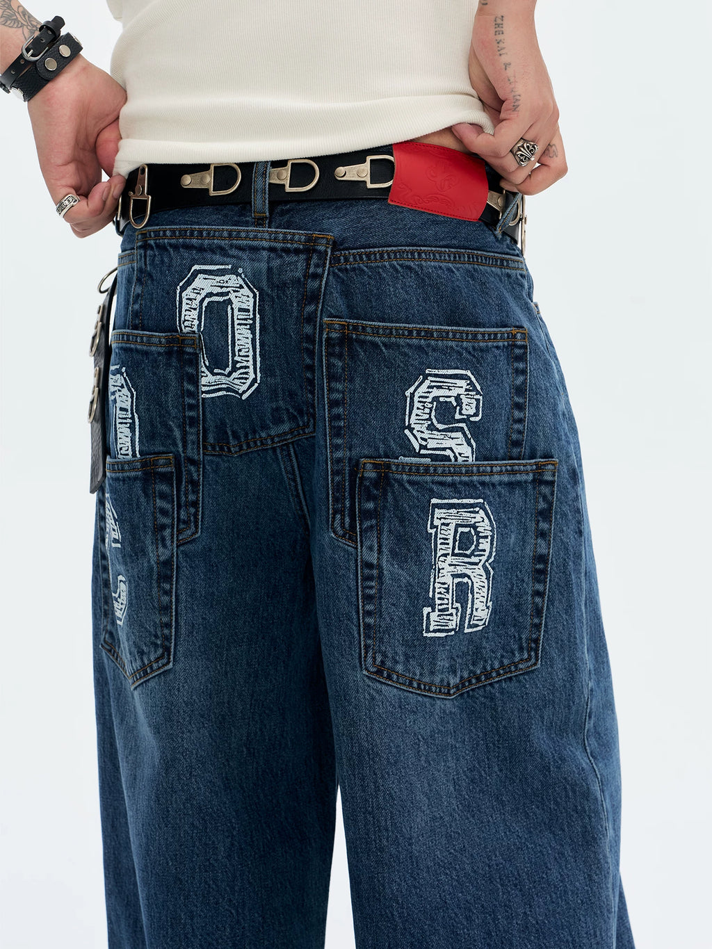 CoosRetro Retro Multi-Pocket Straight Jeans