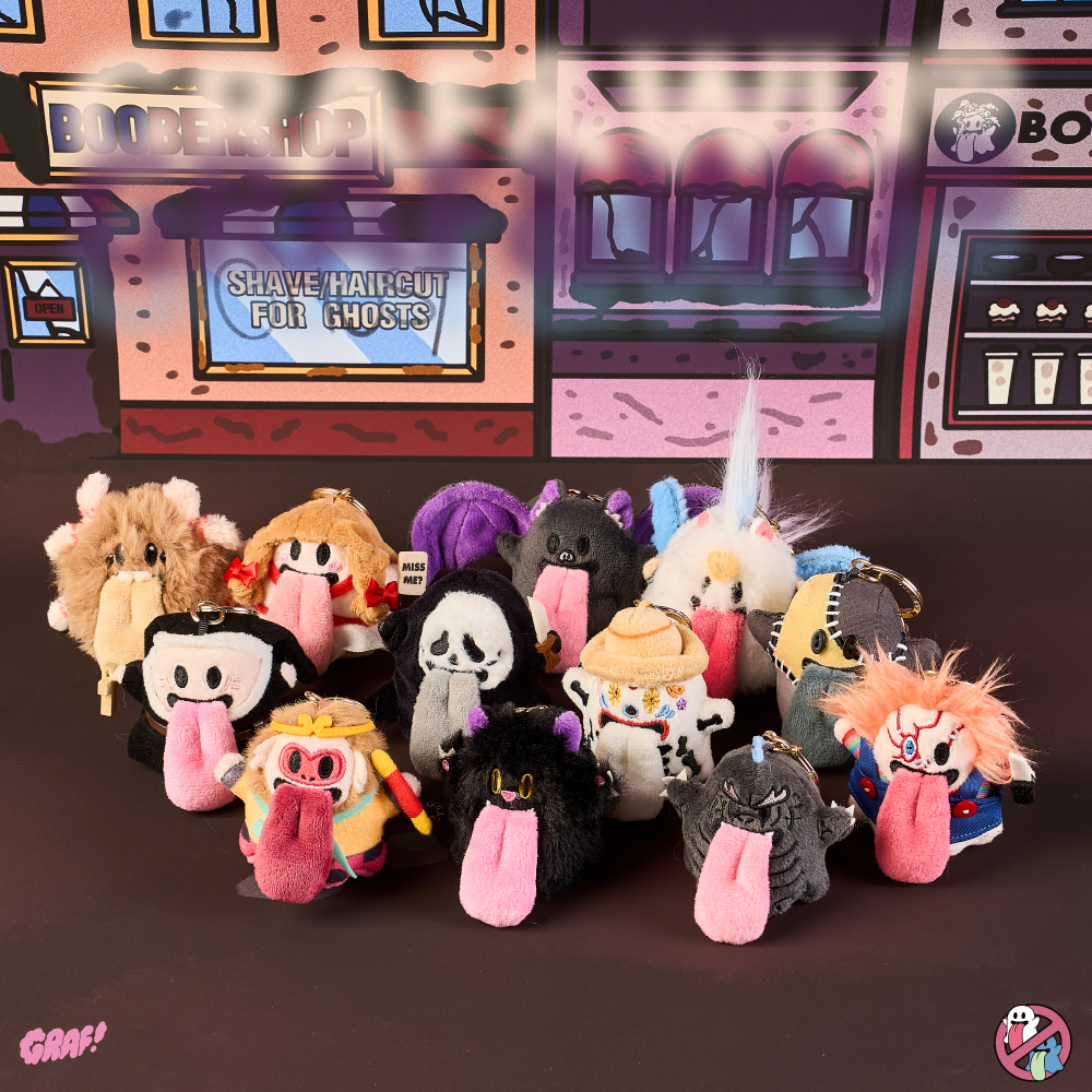 GRAF Halloween Bat Black Cat Monkey King Unicorn Bag Keychain