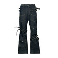 PAIKI Strap Straight Versatile Jeans