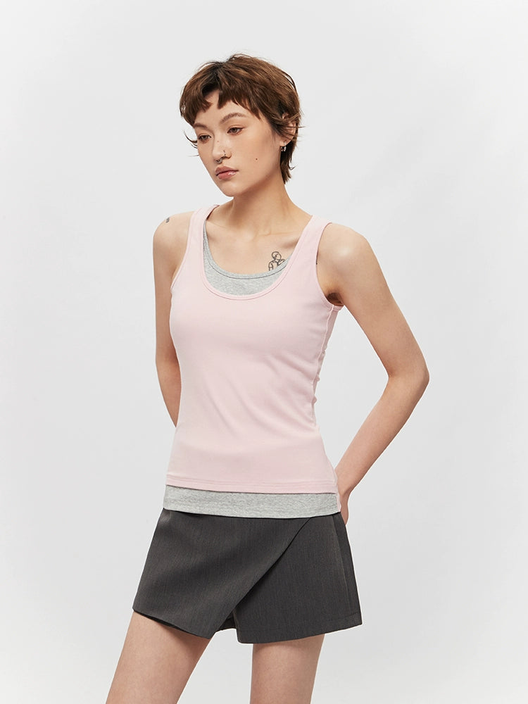 AIRHOOD Fake Two-piece Sling I-shaped Vest