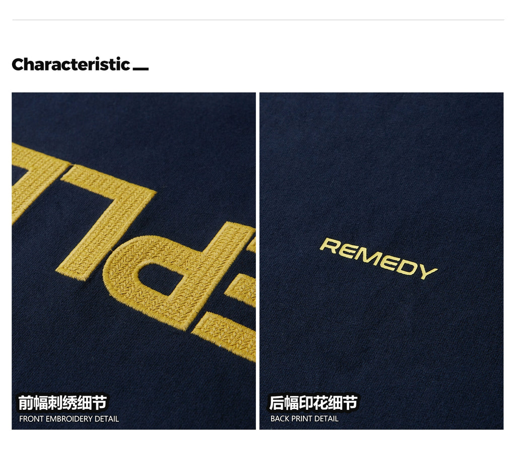 Remedy Embroidery Tide Brand Loose Tee