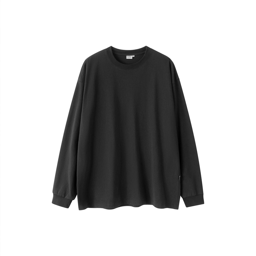 BUTTBILL four-pin six-thread heavy 300G round neck long-sleeve Tee