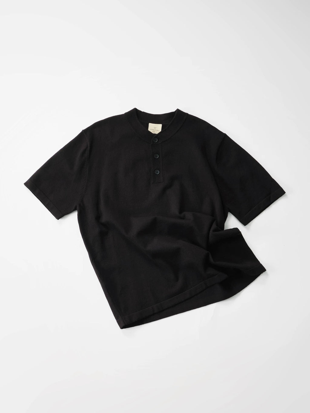 LIVINGTOWN Simple Henry Collar Versatile Casual Tee