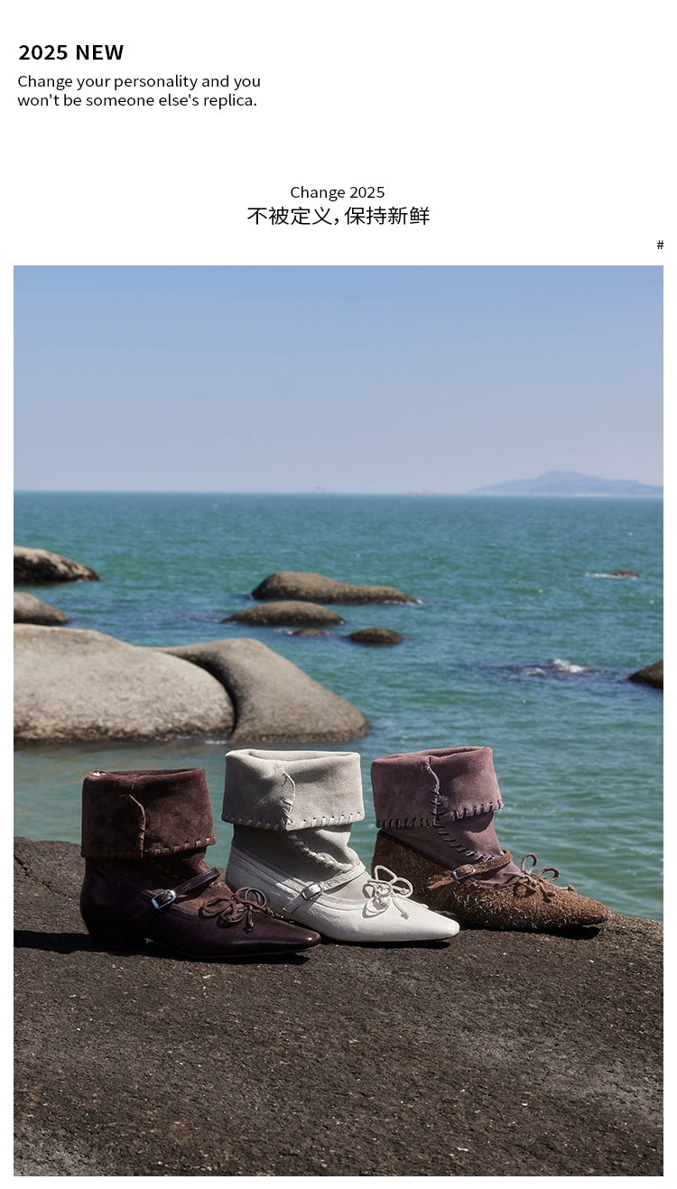 Milooey Leather Platform Boots