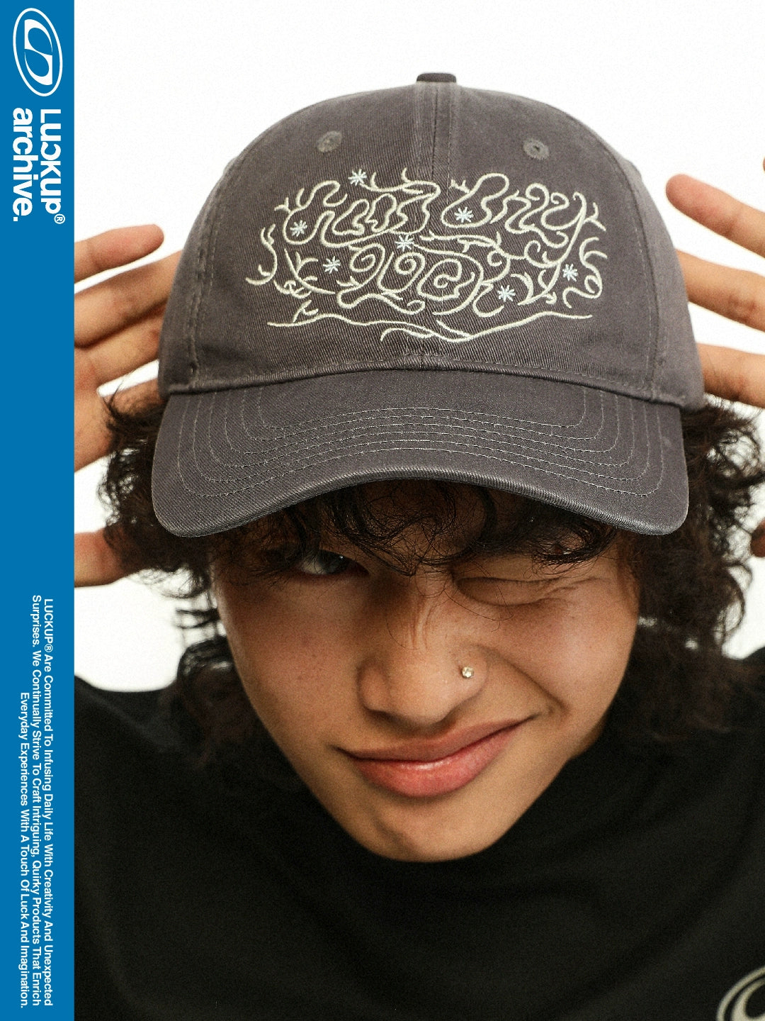 LUCKUP Floral Embroidered Baseball Cap