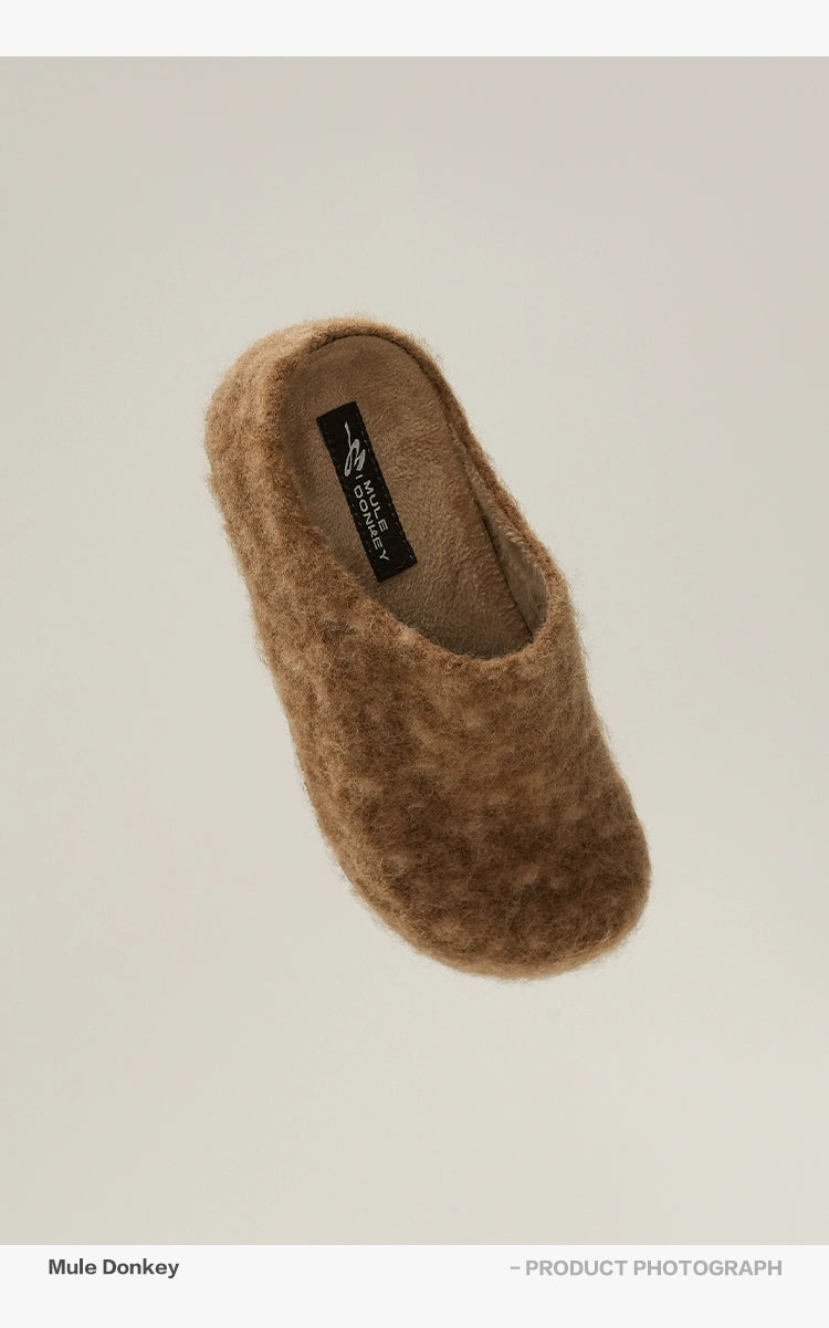 Donkey Commuter Fleece One-pedal Retro Bag Head Slippers