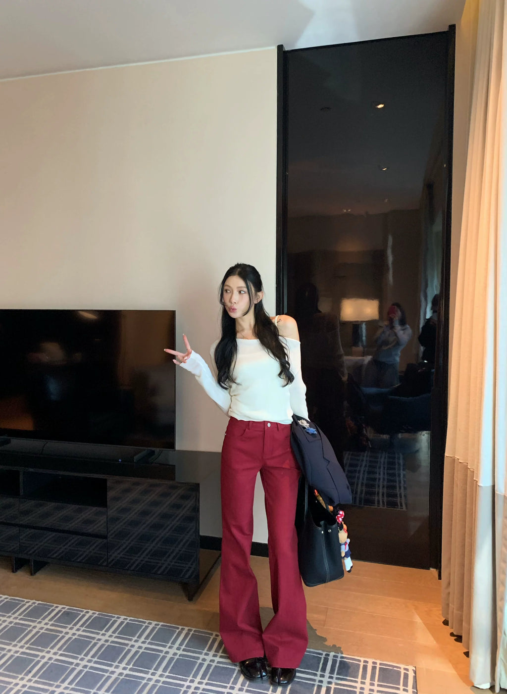 YOUNG KYLIN Skinny Straight Casual Pants