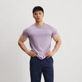 AFTERGLOW Crew Neck Front Shoulder Casual Tee