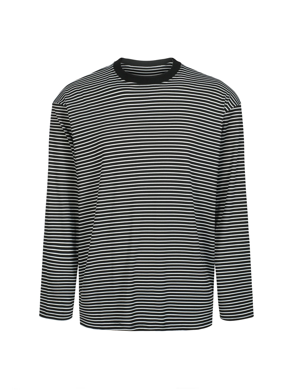 TERRAINCOGNITA Striped Crew Neck Loose Casual Long Sleeve