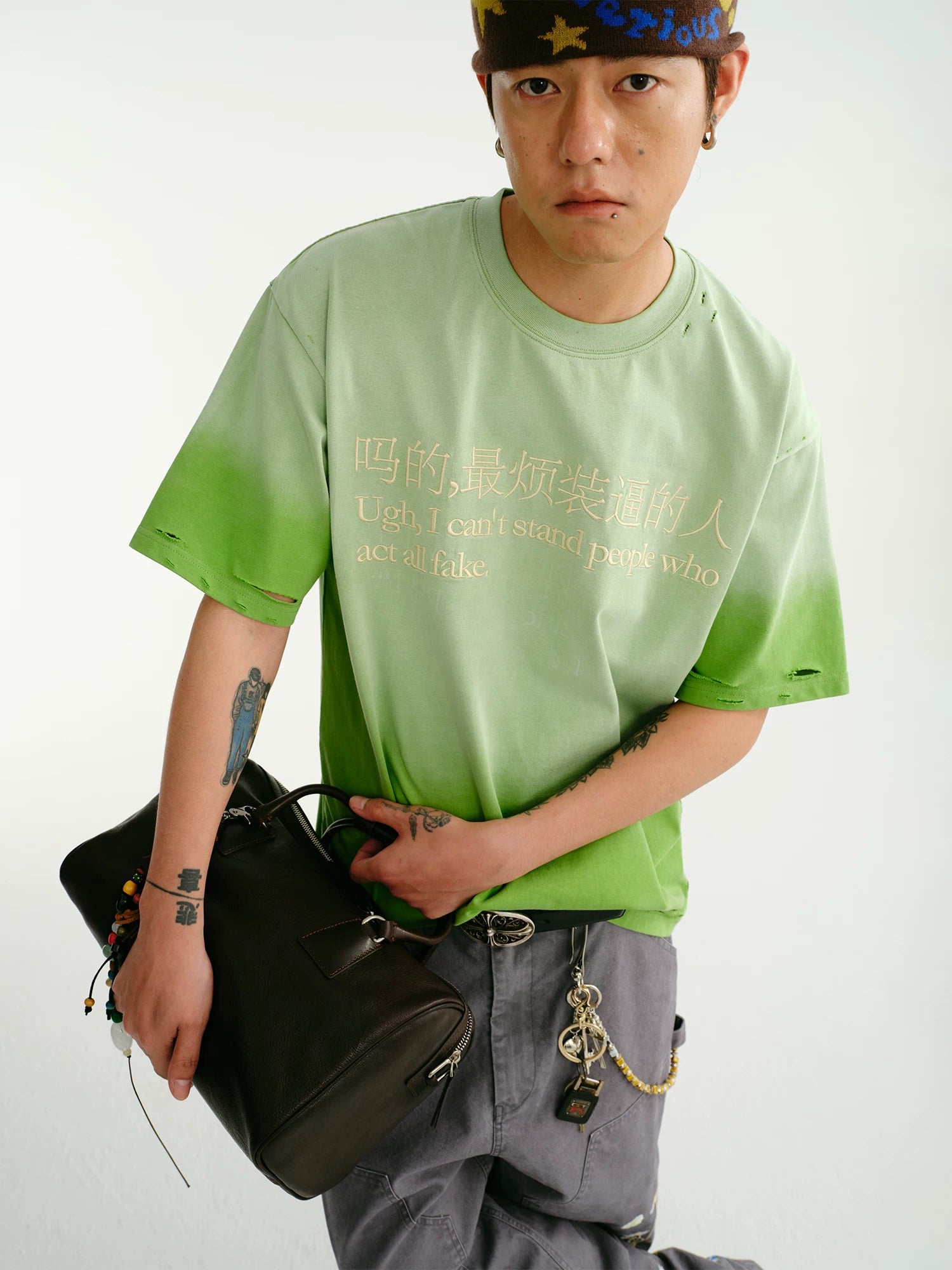 CoosRetro Ripped Fun Printed Loose Tee