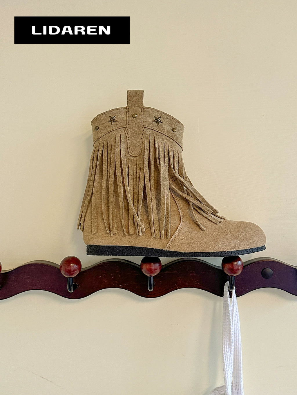 Lidaren Produced Leather Fringed Western Cowboy Boots