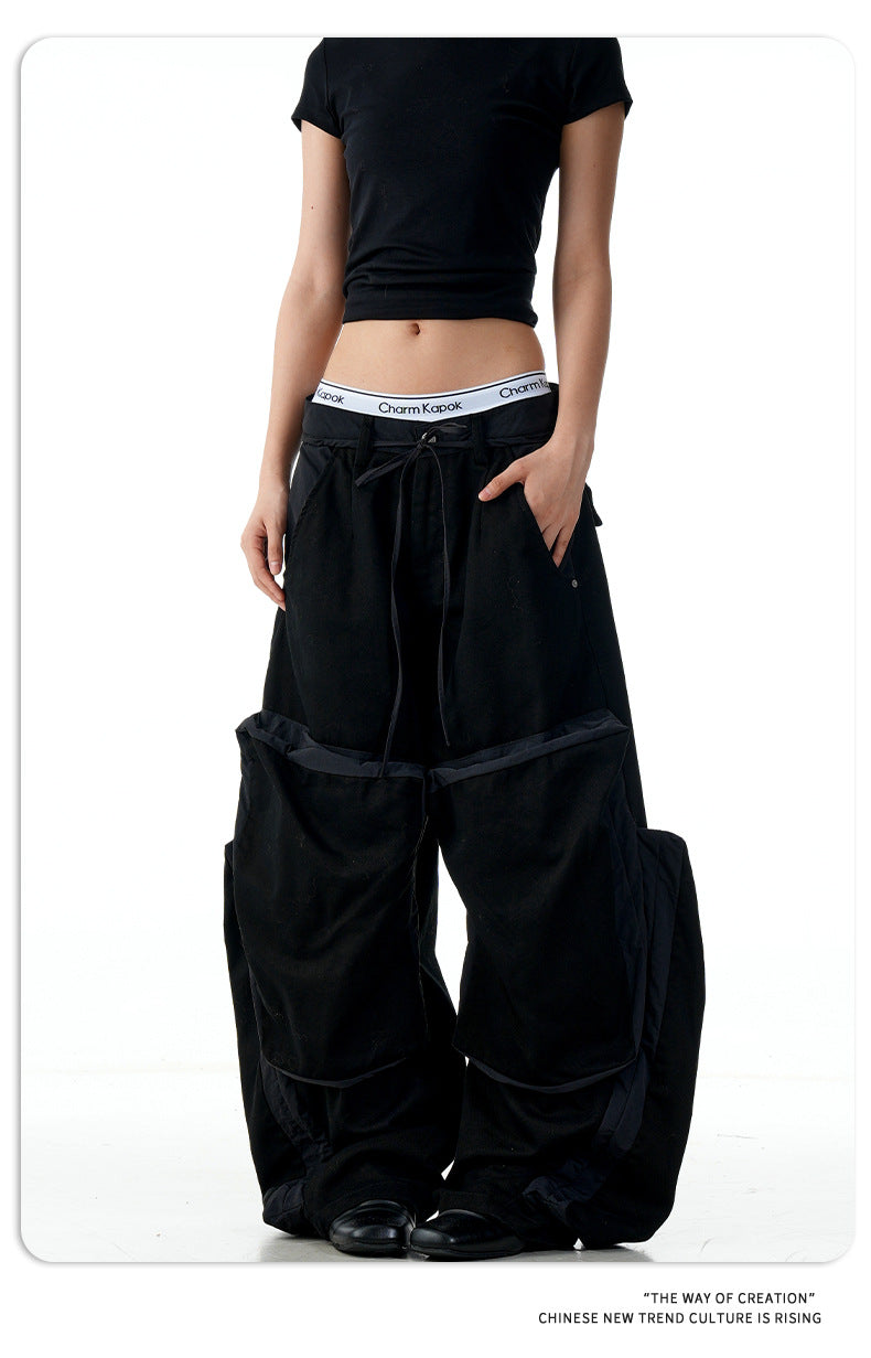 11KN Retro Tooling Wide-leg Loose Scimitar Pants
