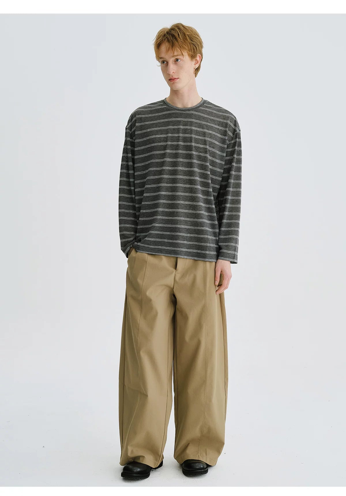 LIVINGTOWN Vintage Simple Casual Loose Striped Long Sleeve