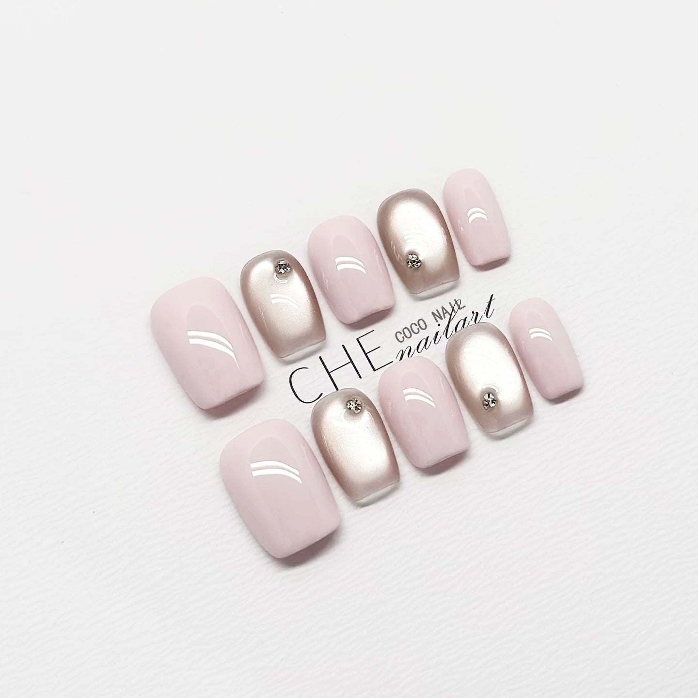 CoCo Small Flower Cat Eye Handmade Manicure Wear Nail