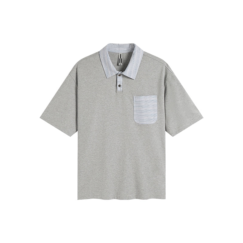 ATRY Retro Commuter Lapel Spliced Small Fragrant Tee